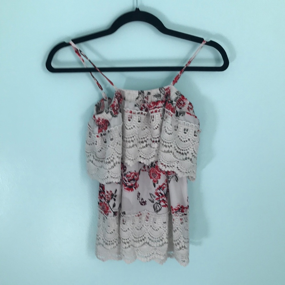 A cute floral tank top